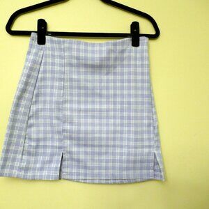 Rainbow Boutique blue plaid skirt